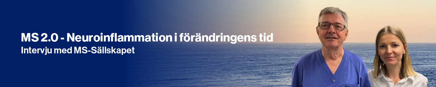 Banner MS 2.0, Neurologiveckan 2025, Intervju med MS-Sällskapet
