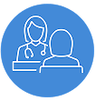 Icon doctor and patient