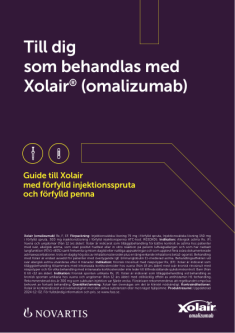 Omslag broschyr Till dig  som behandlas med Xolair®