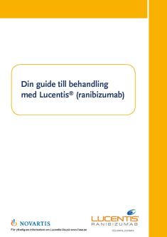 Framsida broschyr om Lucentis vid AMD,